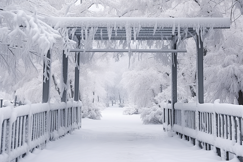 大雪风光景色唯美摄影图
