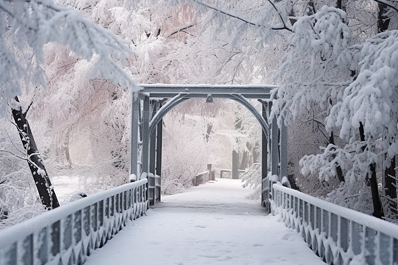 大雪风光户外室外摄影图