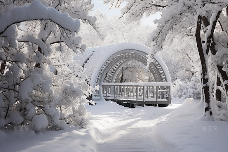 大雪风光环境唯美摄影图