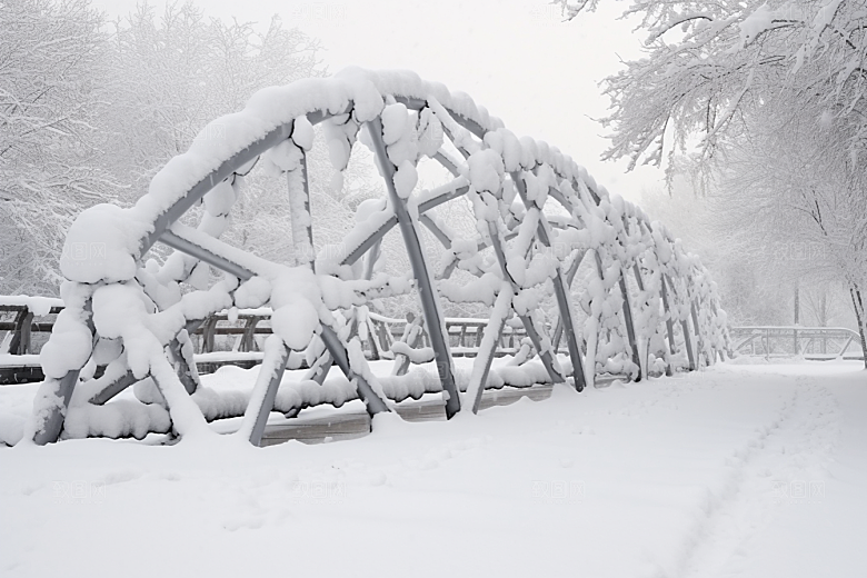 大雪风光环境户外摄影图