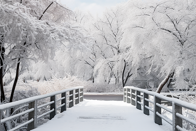 大雪风光景色冬天摄影图