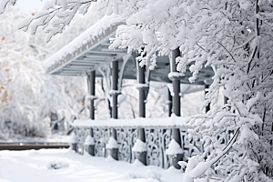 大雪风光室外寒冷摄影图