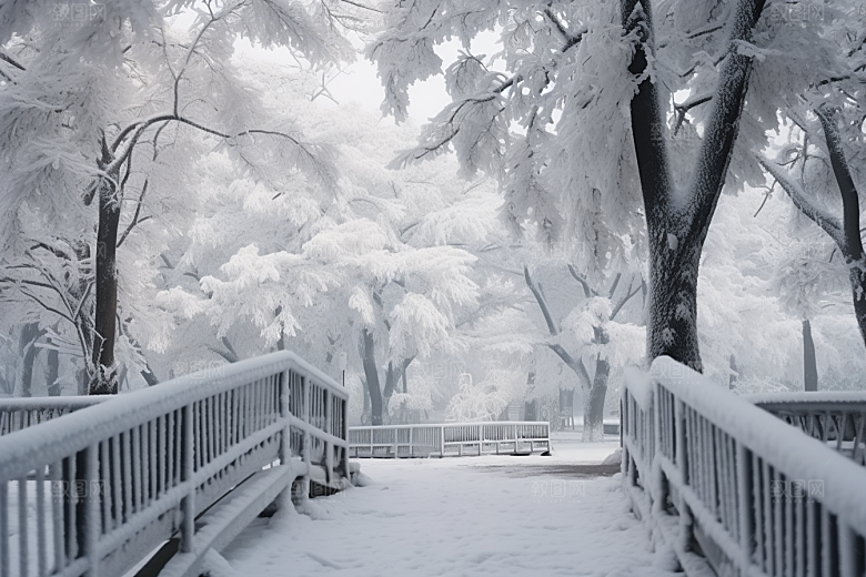 大雪风光户外景色摄影图