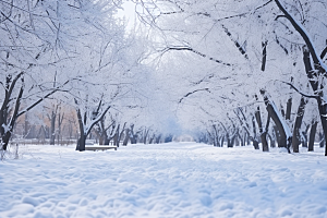 大雪风光唯美自然摄影图