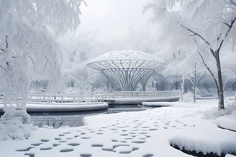 大雪风光室外景色摄影图