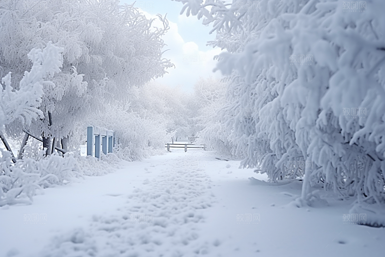 大雪风光高清室外摄影图