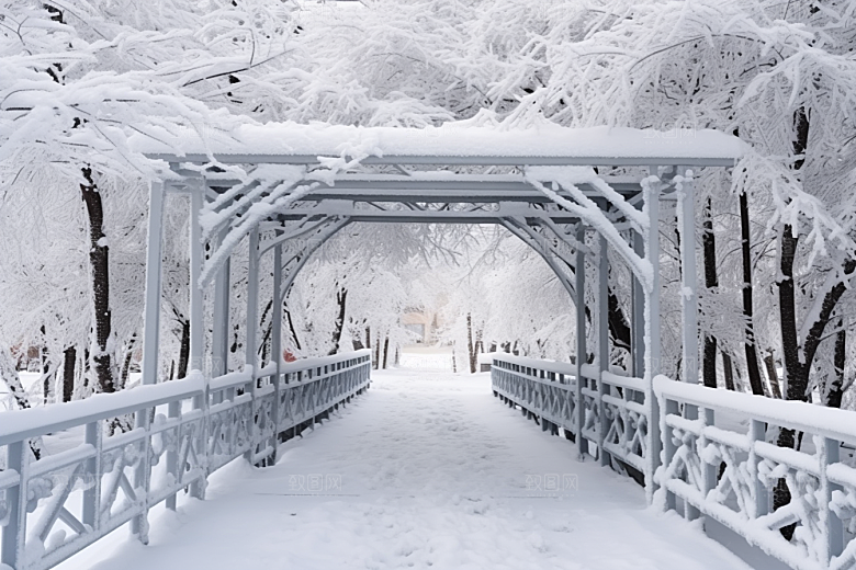 大雪风光自然室外摄影图