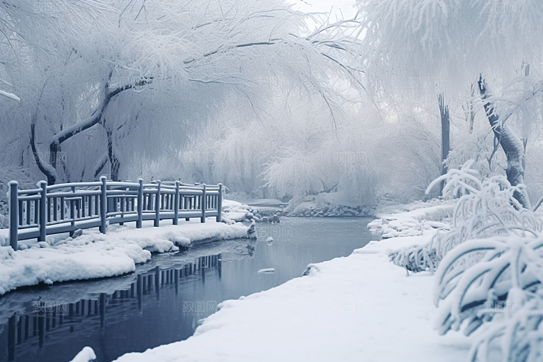大雪风光唯美自然摄影图