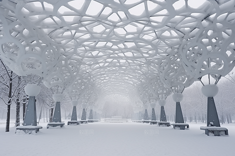 大雪风光景色冬季摄影图