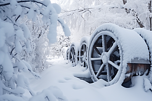 大雪风光室外景色摄影图