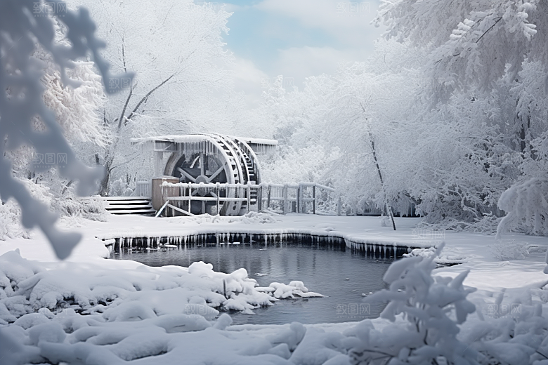 大雪风光高清景色摄影图