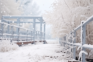 大雪风光室外冬天摄影图