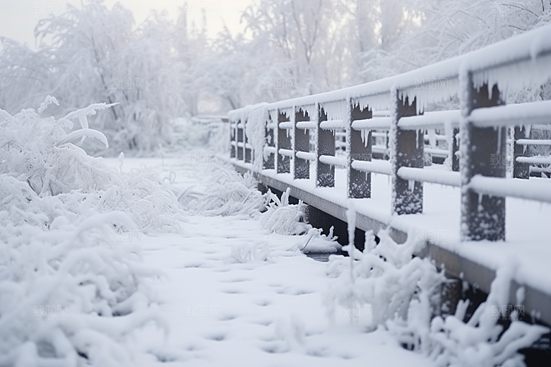 大雪风光高清冬天摄影图