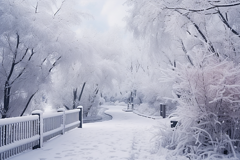 大雪风光室外冬天摄影图