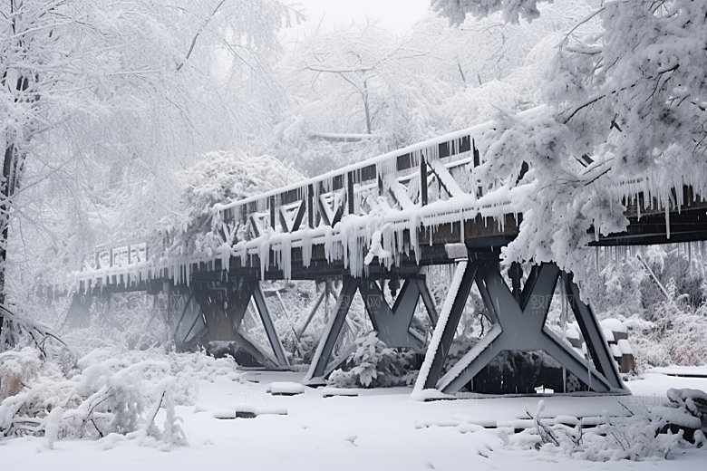 大雪风光景色冬天摄影图