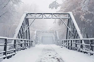 大雪风光唯美景色摄影图