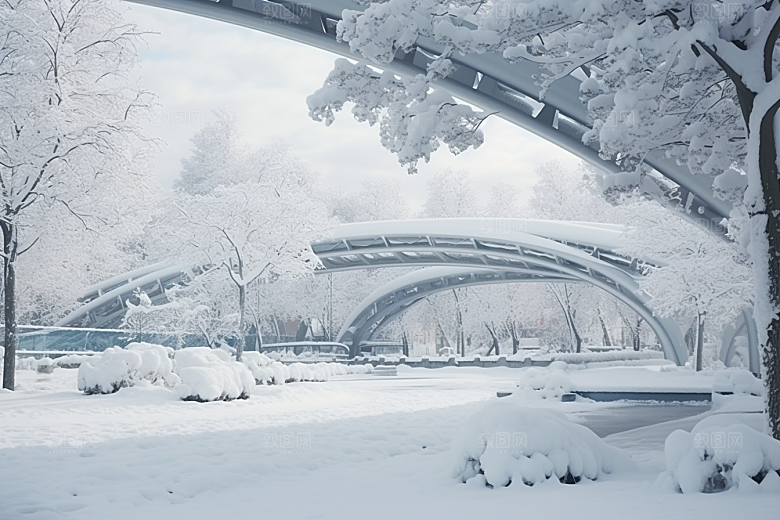 大雪风光冬天自然摄影图