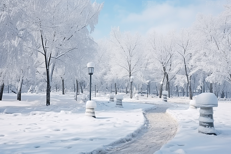 大雪风光室外户外摄影图