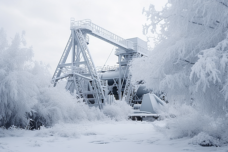 大雪风光冬季景色摄影图
