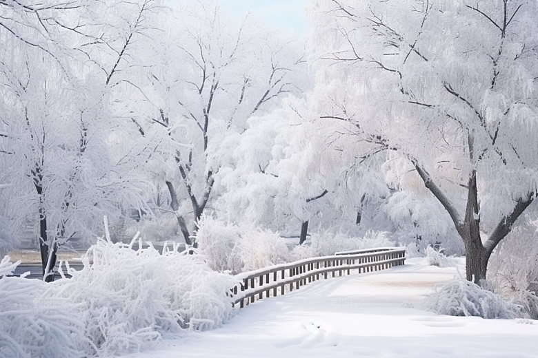 大雪风光自然室外摄影图