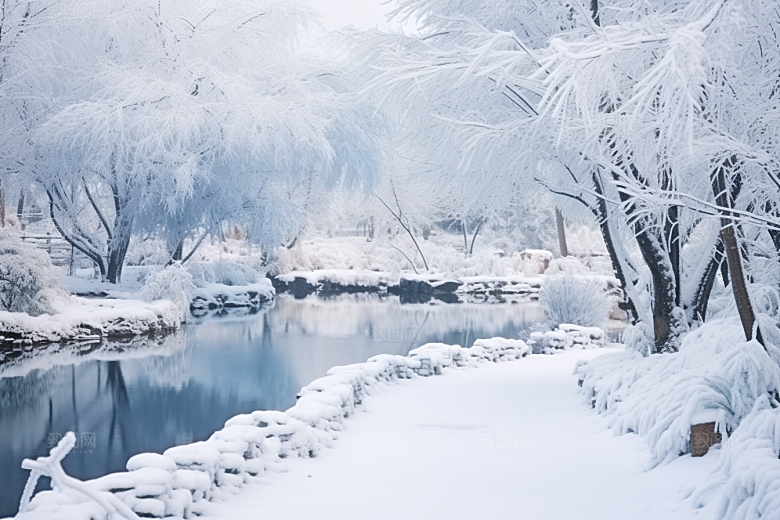 大雪风光环境户外摄影图