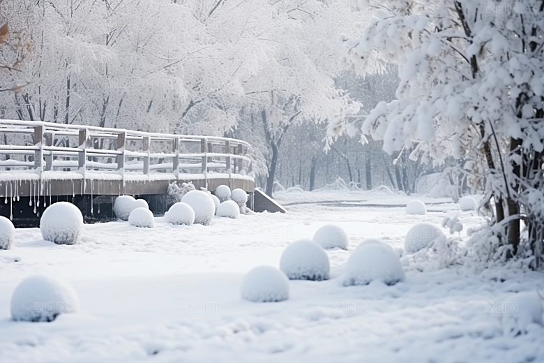 大雪风光高清唯美摄影图