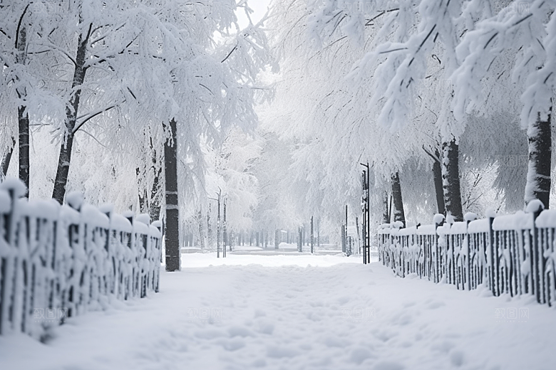 大雪风光户外景色摄影图