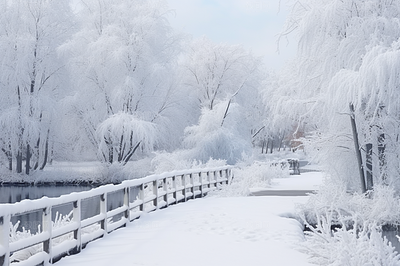 大雪风光户外室外摄影图