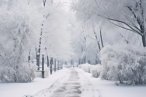 大雪风光唯美环境摄影图