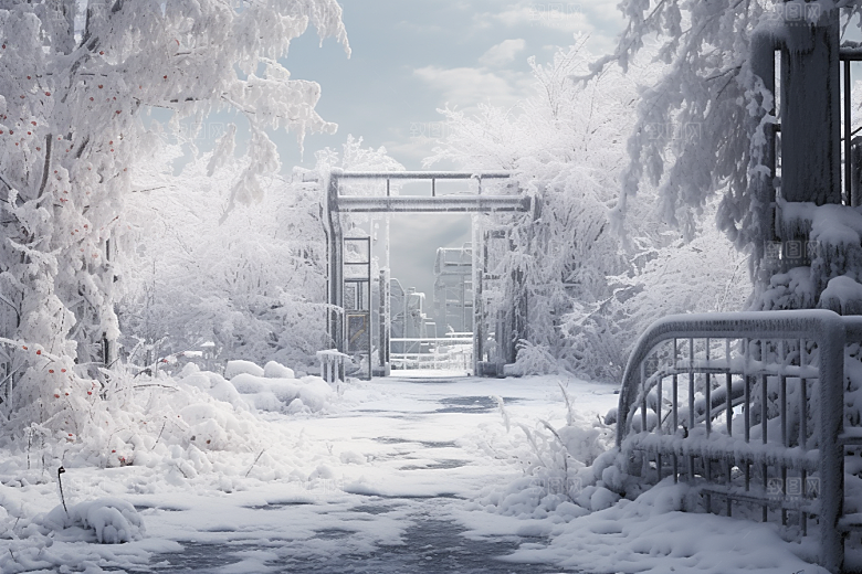 大雪风光室外自然摄影图