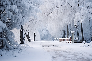 大雪风光景色室外摄影图