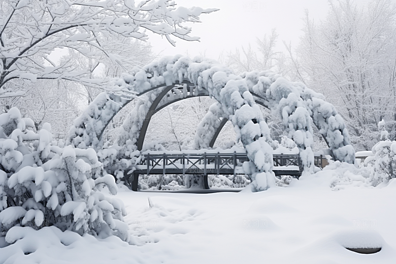 大雪风光户外冬季摄影图