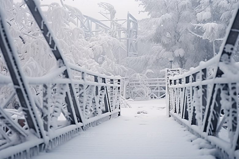大雪风光户外冬季摄影图