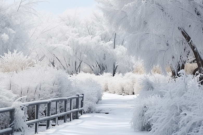 大雪风光景色户外摄影图