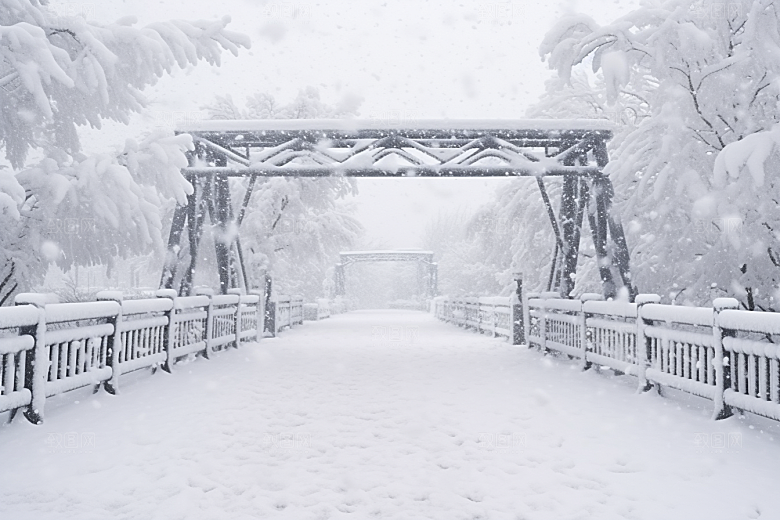 大雪风光环境户外摄影图