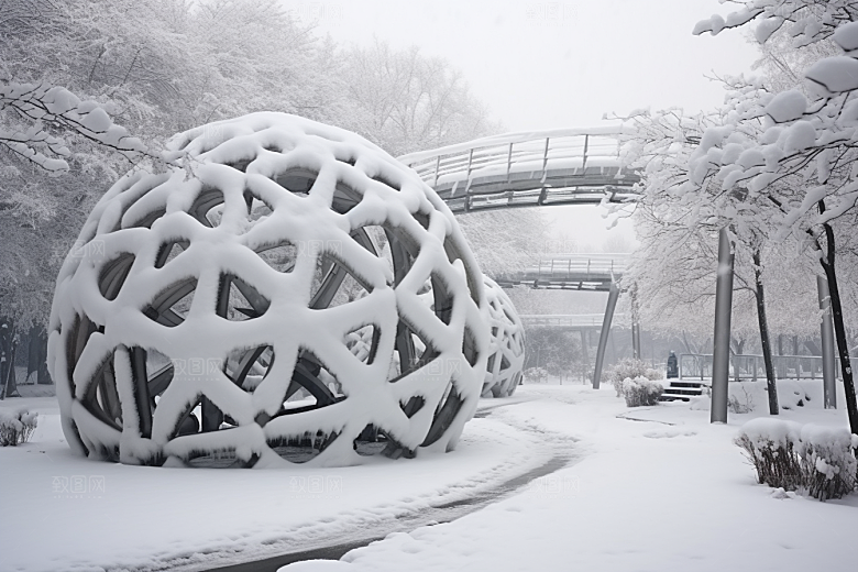 大雪风光冬季景色摄影图