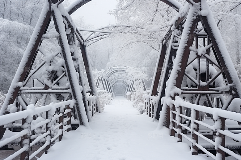 大雪风光自然户外摄影图