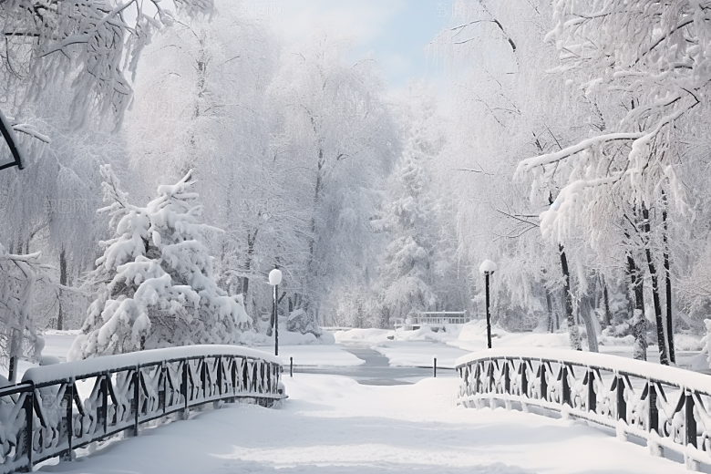 大雪风光景色冬季摄影图