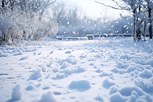 大雪风光自然景色摄影图
