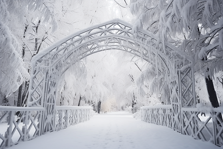大雪风光室外景色摄影图