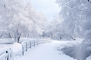 大雪风光户外环境摄影图