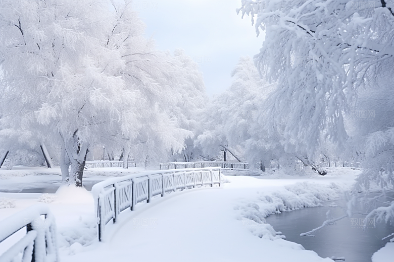 大雪风光户外环境摄影图