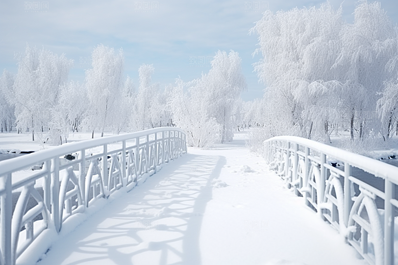 大雪风光室外唯美摄影图