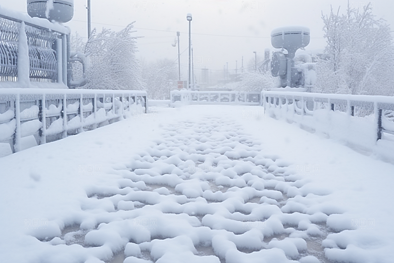 大雪风光冬季室外摄影图