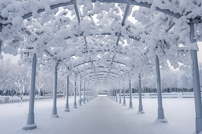 大雪风光景色户外摄影图