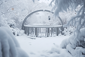 大雪风光室外景色摄影图