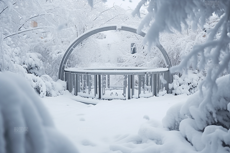 大雪风光室外景色摄影图