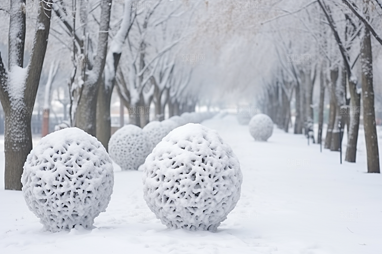 大雪风光环境寒冷摄影图
