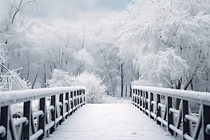 大雪风光景色唯美摄影图