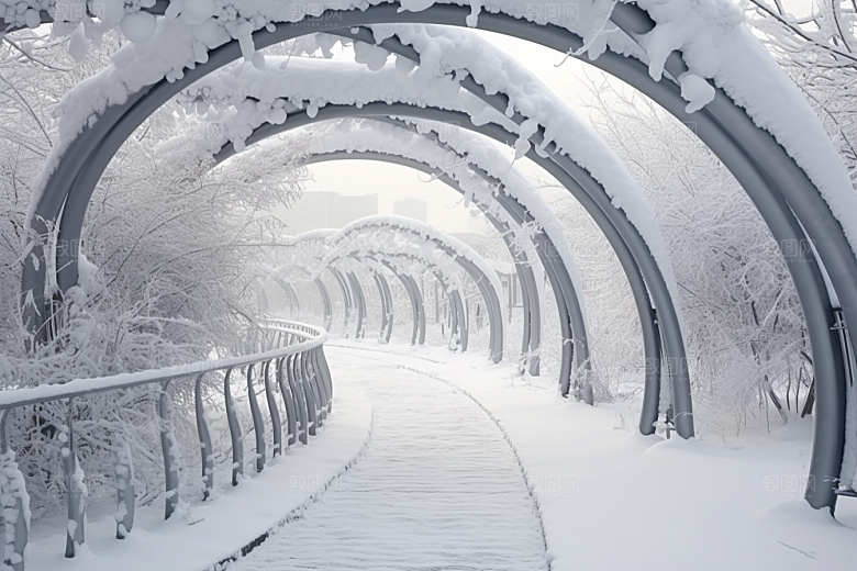 大雪风光景色户外摄影图